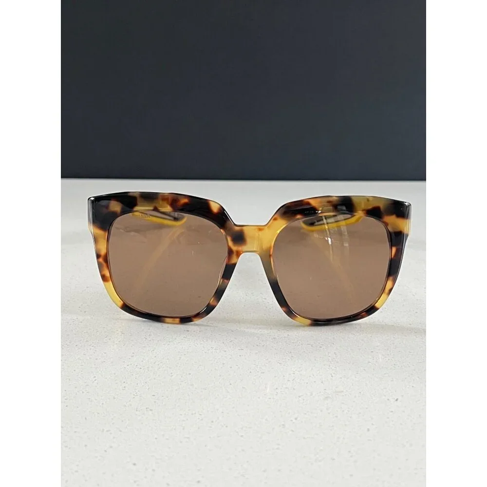 BALENCIAGA Core 54MM tortoiseshell brown Square Sunglasses